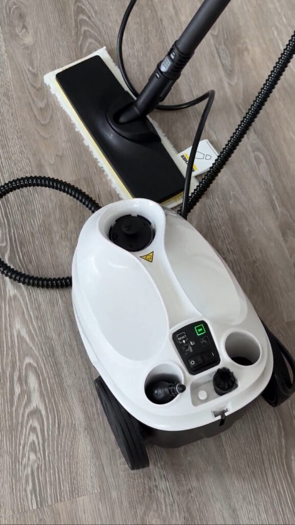 Velanna Home professional cleaning tools — microfiber cloths, HEPA vacuum, color-coded supplies for hygienic deep cleaning